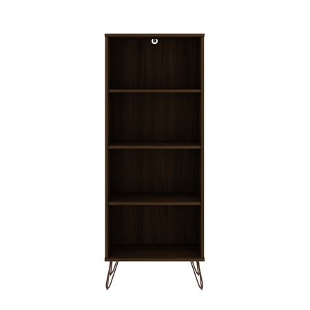 MANHATTAN COMFORT Rockefeller Bookcase 1.0, Brown 139GMC5